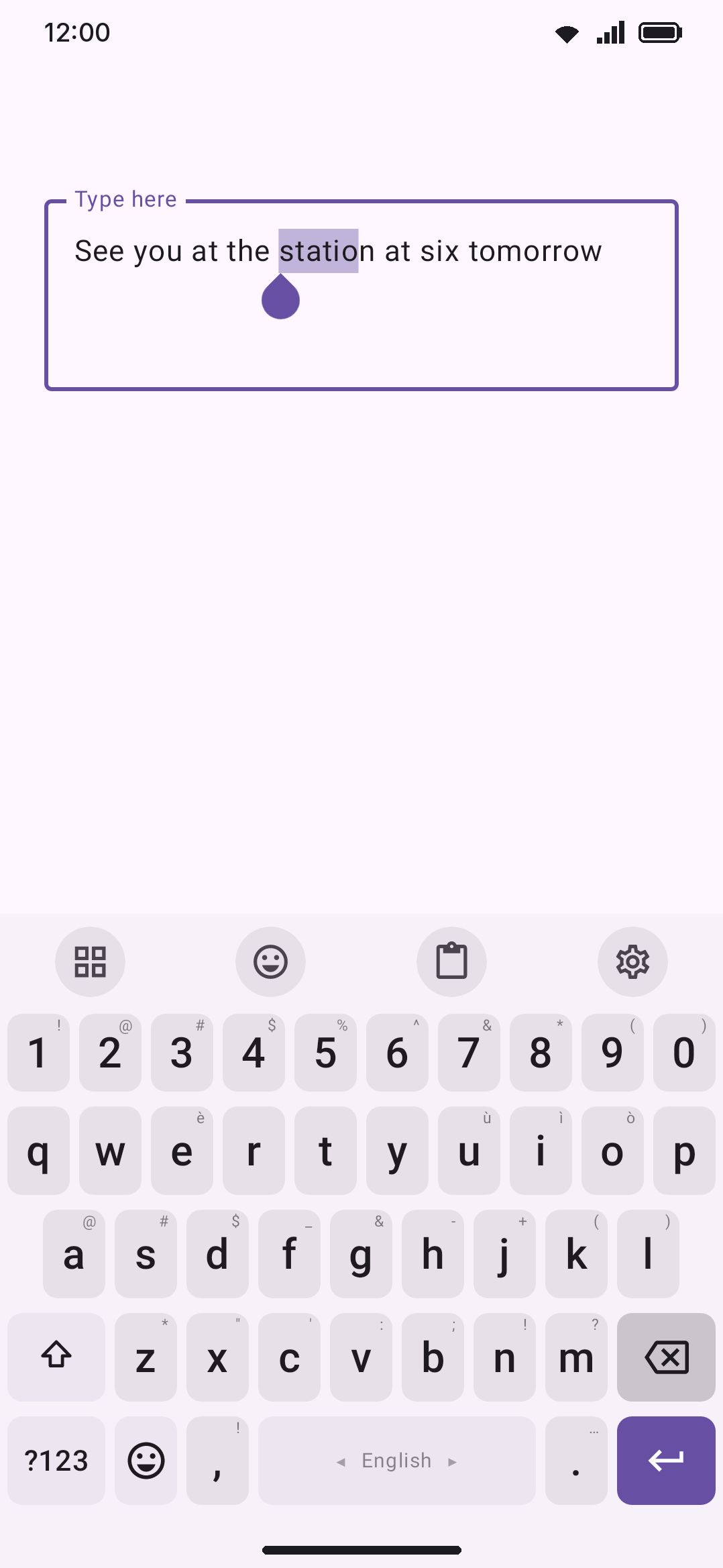 Dragging backspace to the left deletes text a word at a time instead of a character at a time.