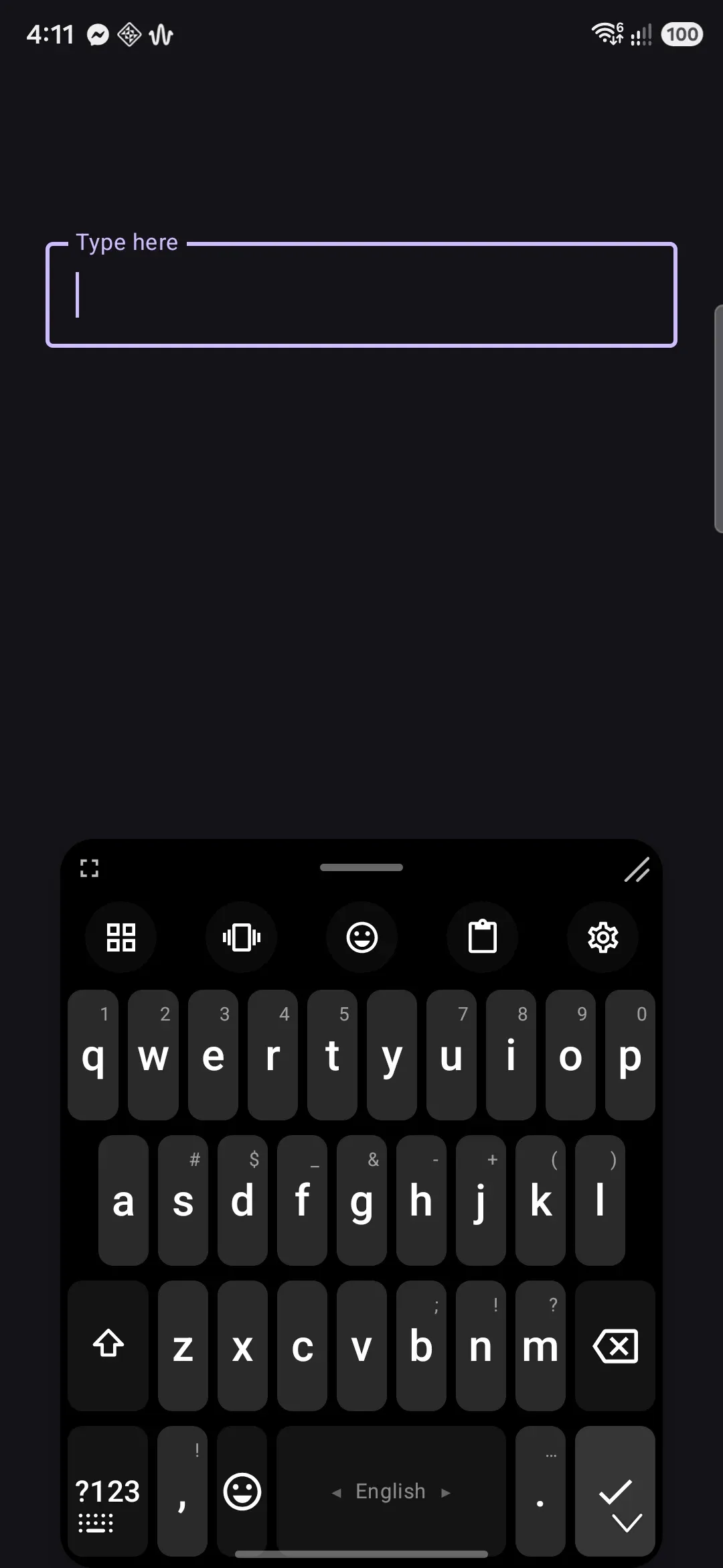 The Deutan colour vision filter applied to a keyboard theme.
