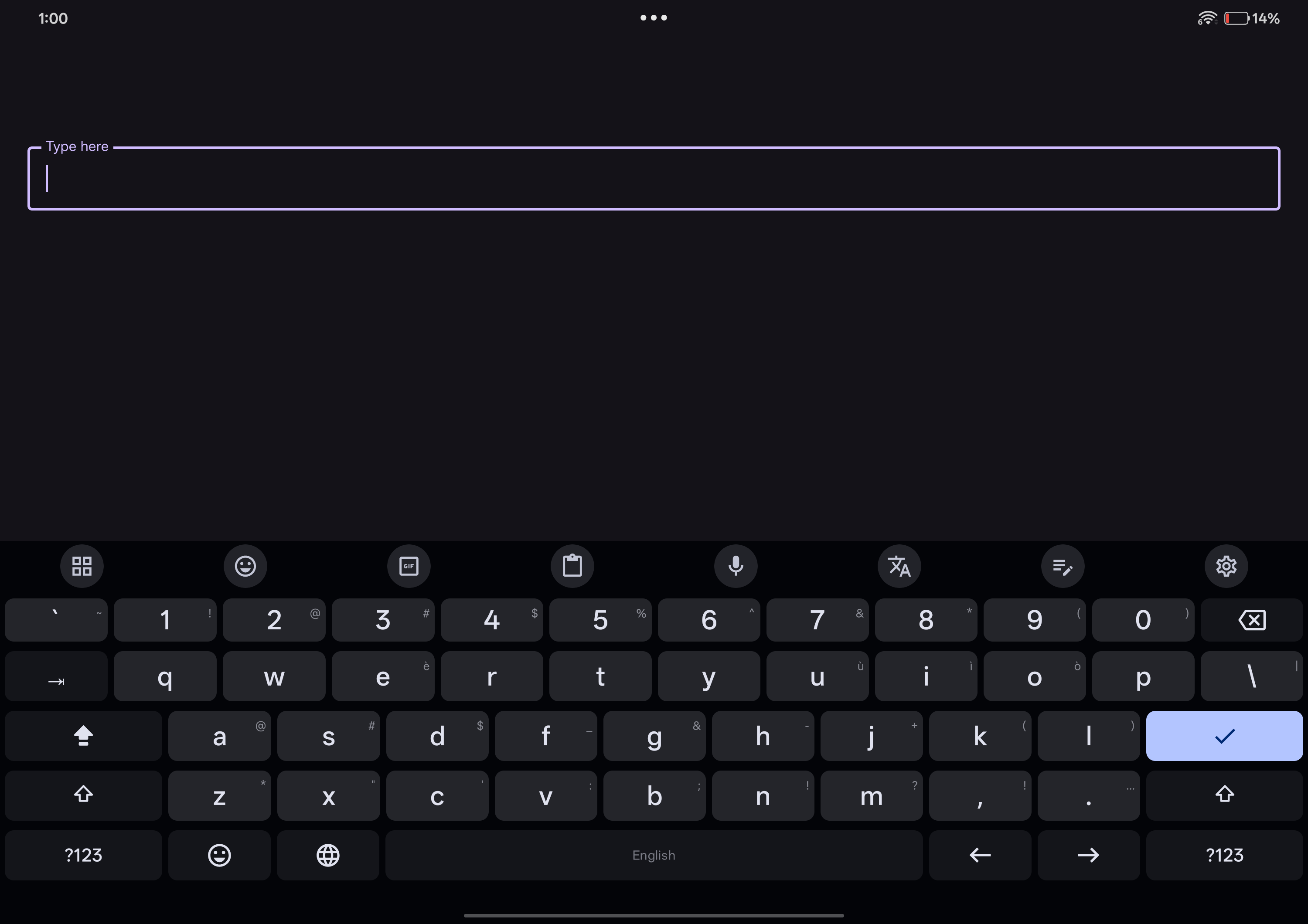 English, dark theme