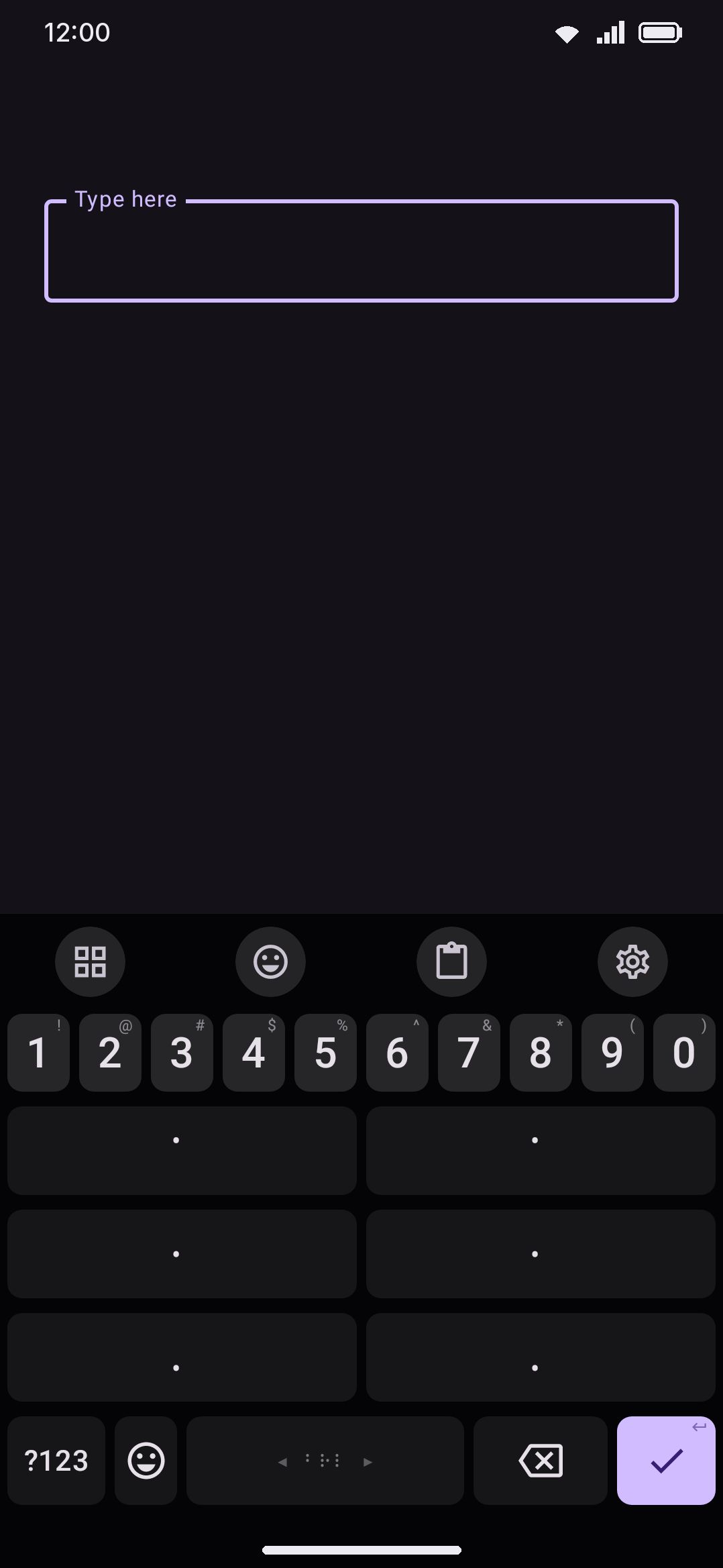 Braille active: chording dots 1 and 4 together commits the letter c.