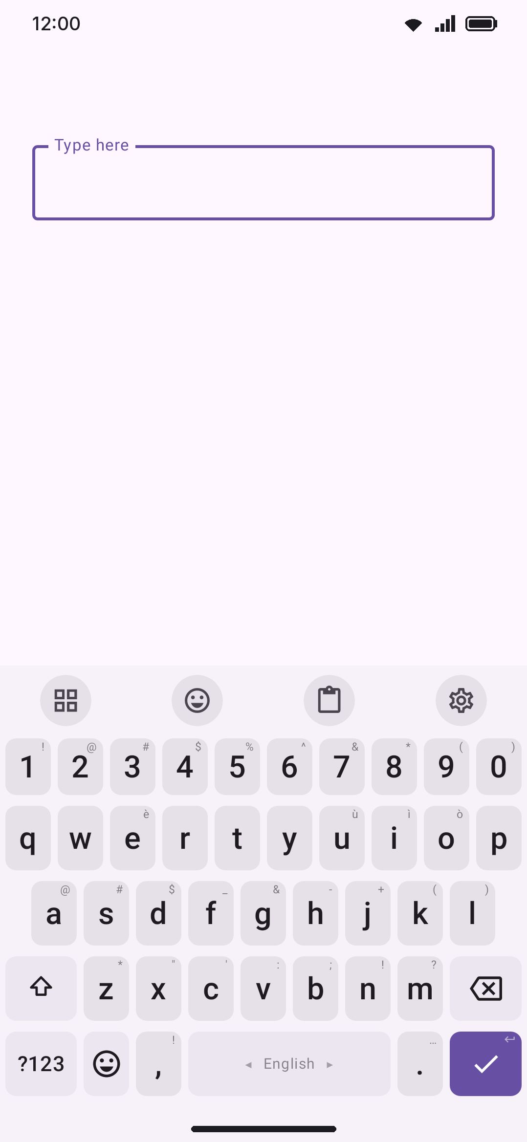 The number row above the letters.