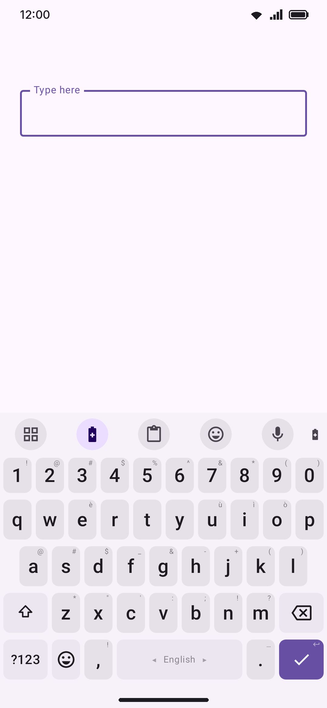 The Power saving tile on the toolbar, lit after a tap.