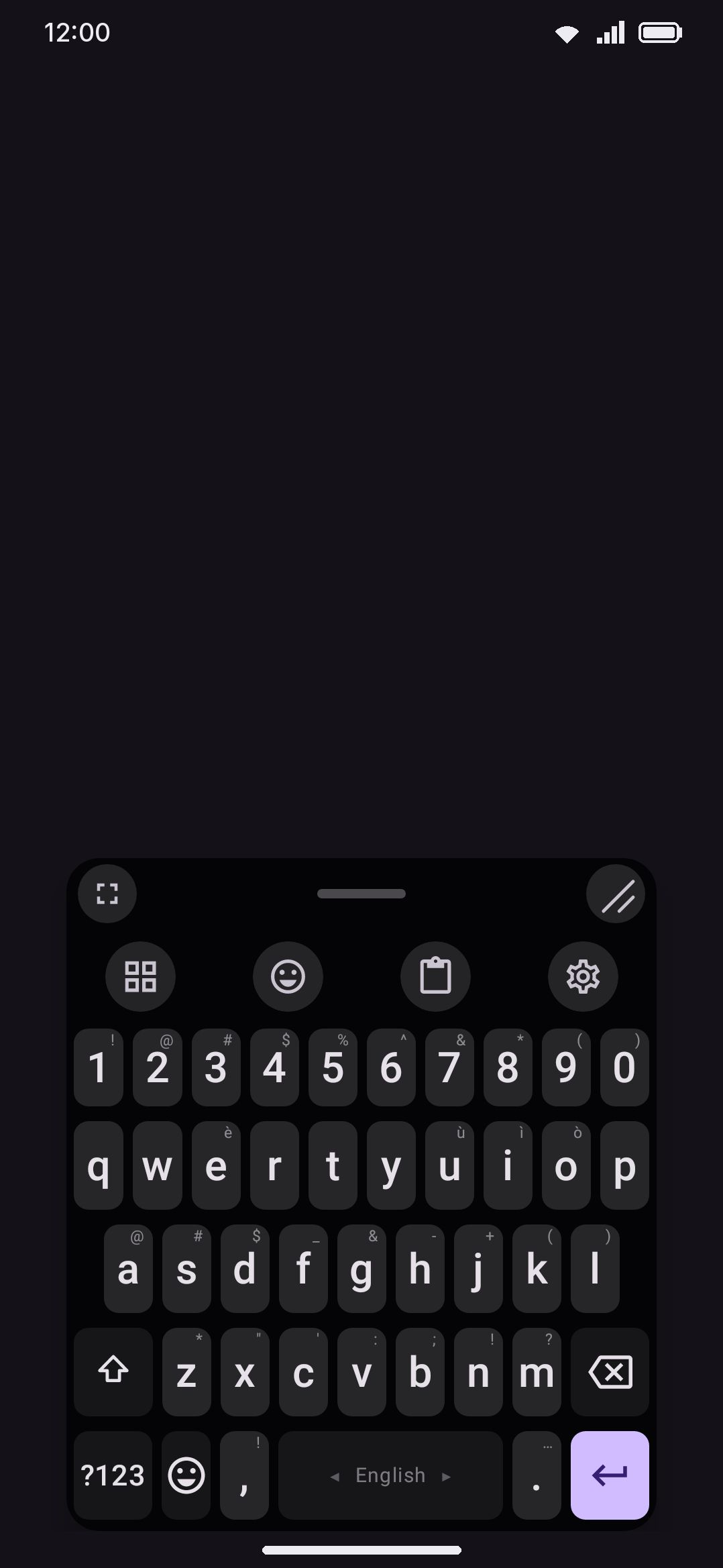 The floating panel's handle bar: dock button, drag pill, and resize grip.