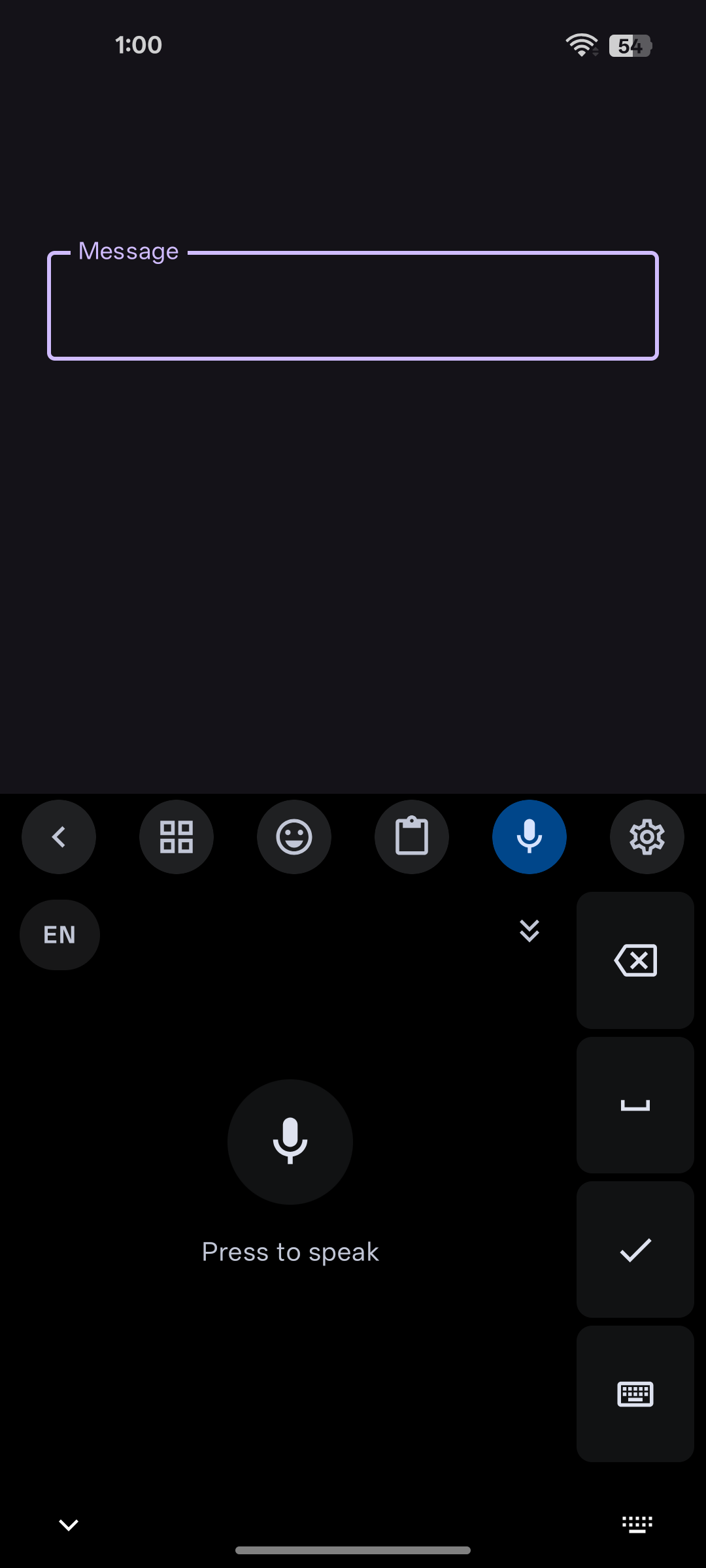 Voice typing